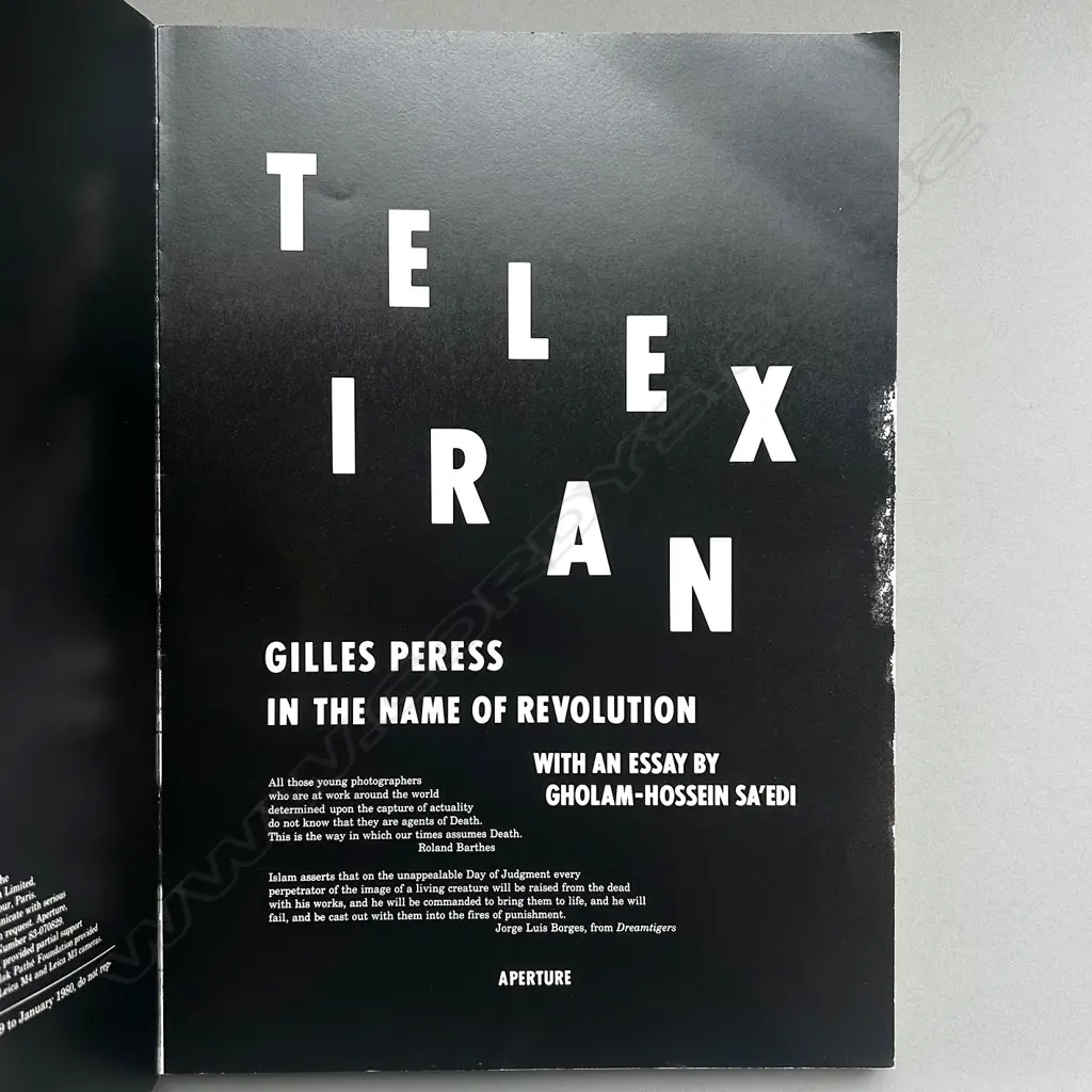 GILLES PERESS: TELEX IRAN IN THE NAME OF REVOLUTION Image 1++
